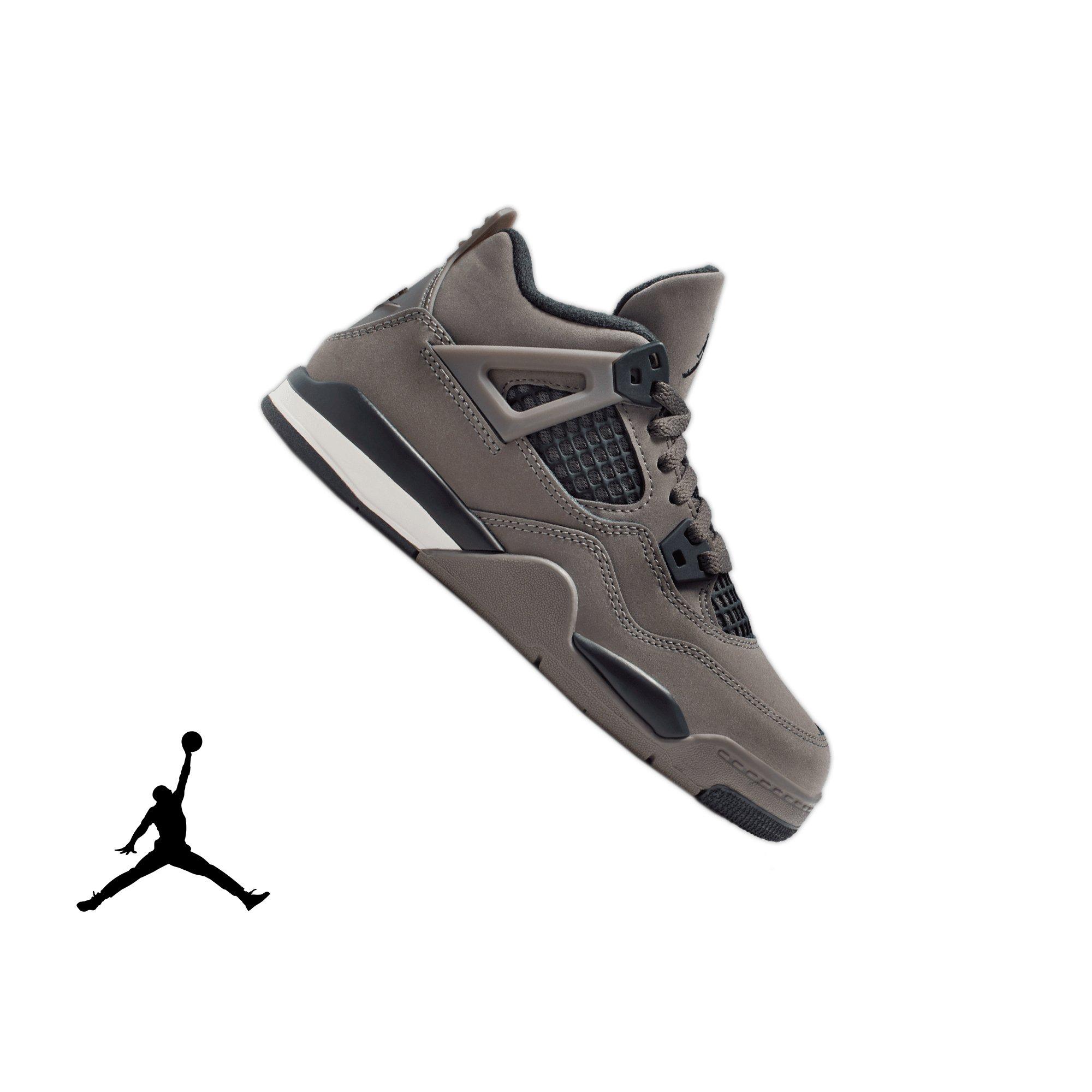 Jordan 4 Retro "Cave Stone and Black" Preschool Kids' Shoe